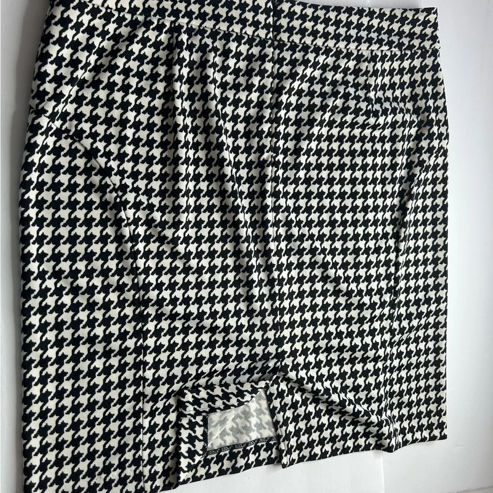 MICHAEL Michael Kors Black White Houndstooth Pencil Skirt EUC Women SZ 12
